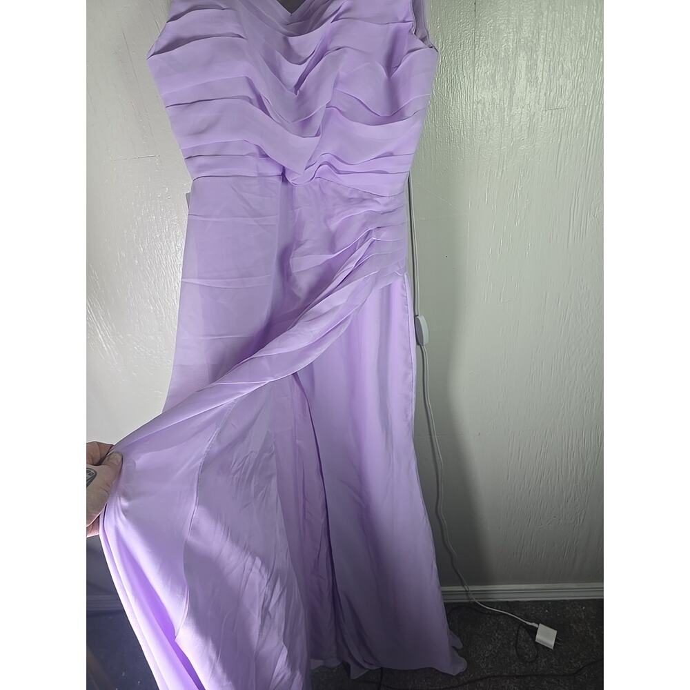 NWT Wear Your Love Purple Prom Dress Size 10 Full Corset Evening Gown Front Slit - Picture 3 of 9